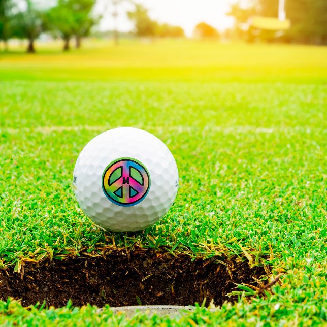 Peace Sign Custom Initial Golf Balls (Creator Uploaded)