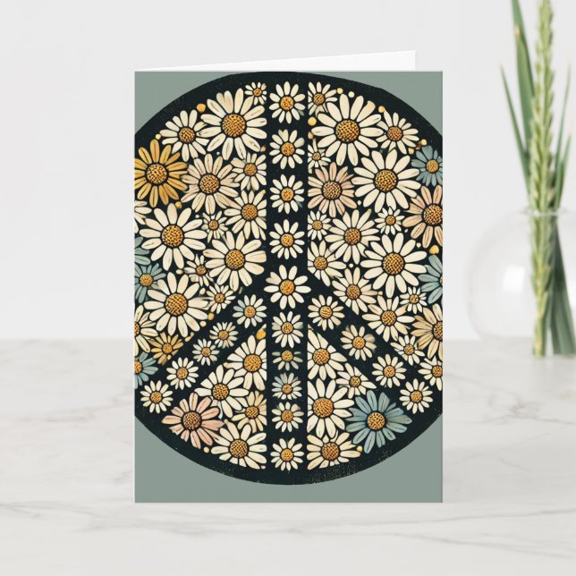 Peace Sign Daisies                                 Card (Front)