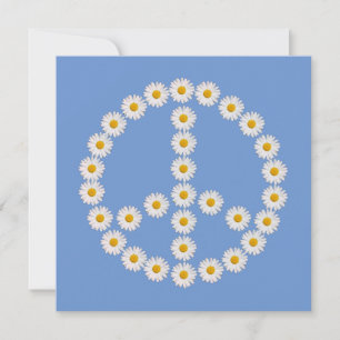 peace sign daisies daisy boho invitation
