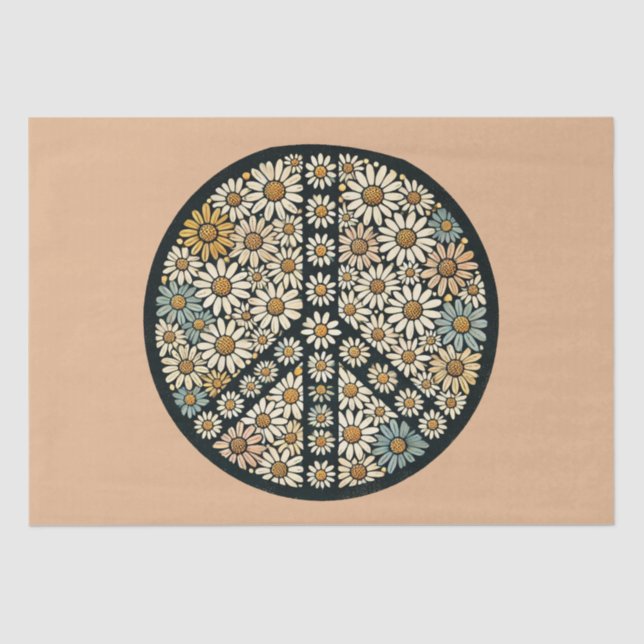Peace Sign Daisies                                 Tissue Paper (Front)