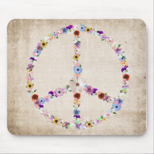 Peace Sign Design Mouse Mat
