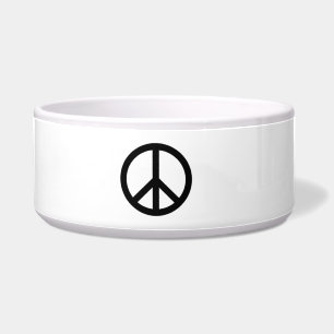 Peace Sign Doggie Bowl