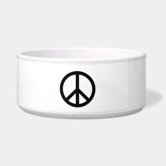 Peace Sign Doggie Bowl