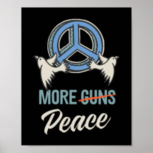 Peace Sign Doves Anti Guns Hippie Staement