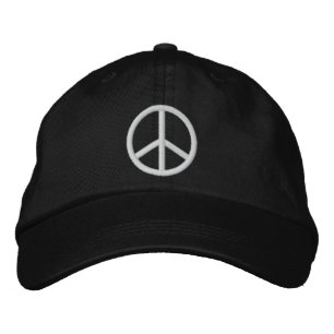 Peace Sign Embroidered Hat