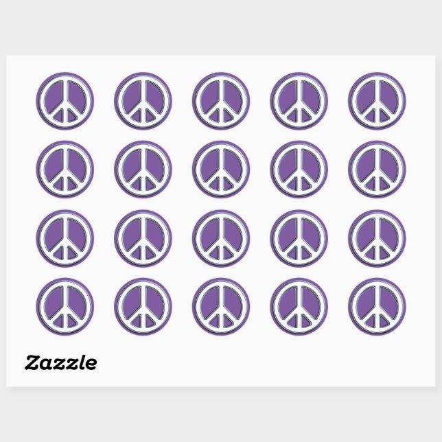 Peace sign envelope stickers (Sheet)