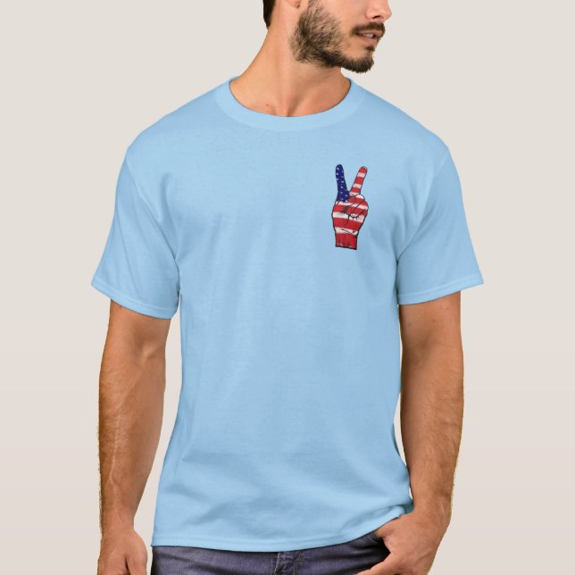 Peace Sign Flag Colours T-Shirt (Front)