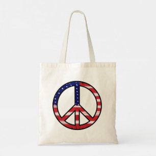 Peace Sign Flag Colours Tote Bag