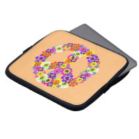 Peace Sign Floral on Peach