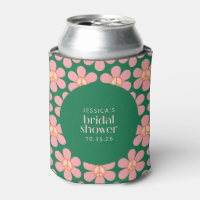Peace Sign Flower Green Pink Custom Bridal Shower