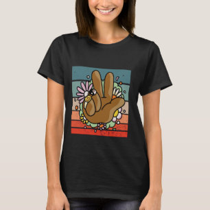 Peace sign flower power positivity art peace love T-Shirt