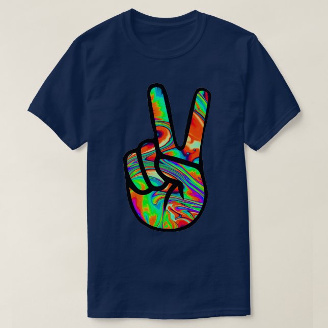 Peace Sign Graphic Art Designs 5 T-Shirt (Design Front)