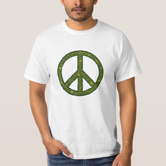 peace sign green T-Shirt (Front)
