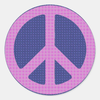 Peace Sign Groovy Classic Round Sticker