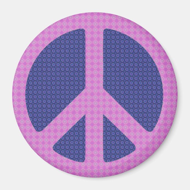 Peace Sign Groovy Magnet (Front)