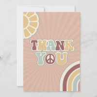 Peace Sign Groovy Welcome Pink Baby Shower Hippie