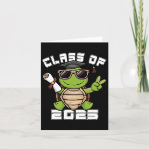 Peace Sign Hand Turtle Cl Of 2025 Graduation Card