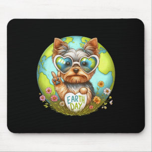 Peace Sign Hand Yorkshire Terrier Kids Mens Womens Mouse Mat