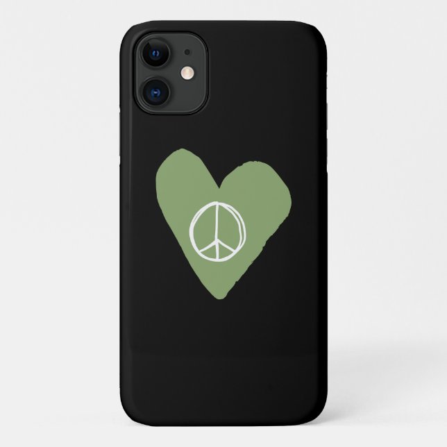 Peace Sign Heart Case-Mate iPhone Case (Back)