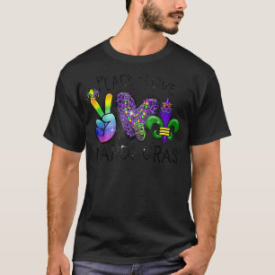 Peace Sign Heart Fleur De Lys Hippie Peace Love Ma T-Shirt