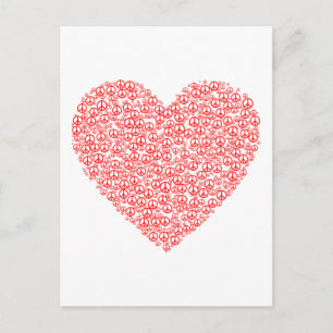 Peace Sign Heart Postcard