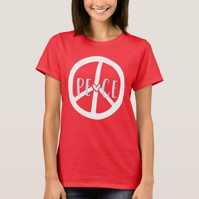 Peace Sign Heart T-Shirt (Front)