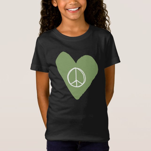 Peace Sign Heart T-Shirt (Front)