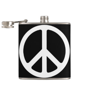 Peace Sign Hip Flask