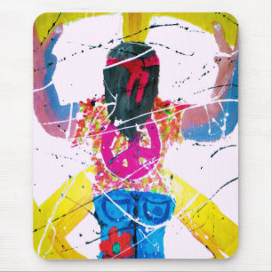 Peace Sign Hippie Mouse Mat