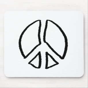 Peace Sign Hollow Mouse Mat