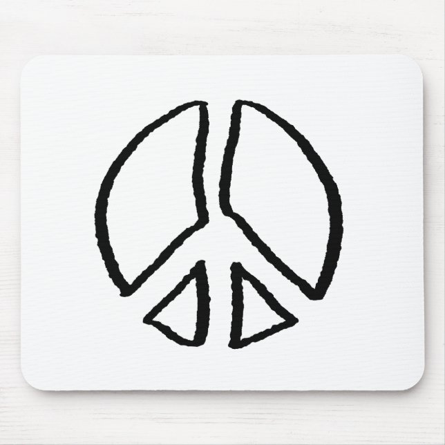 Peace Sign Hollow Mouse Mat (Front)