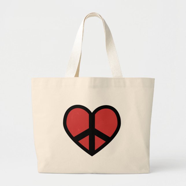 Peace Sign in a Heart Bag (Front)