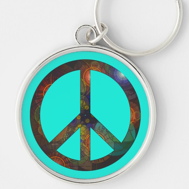 Peace Sign  Key Ring (Front)