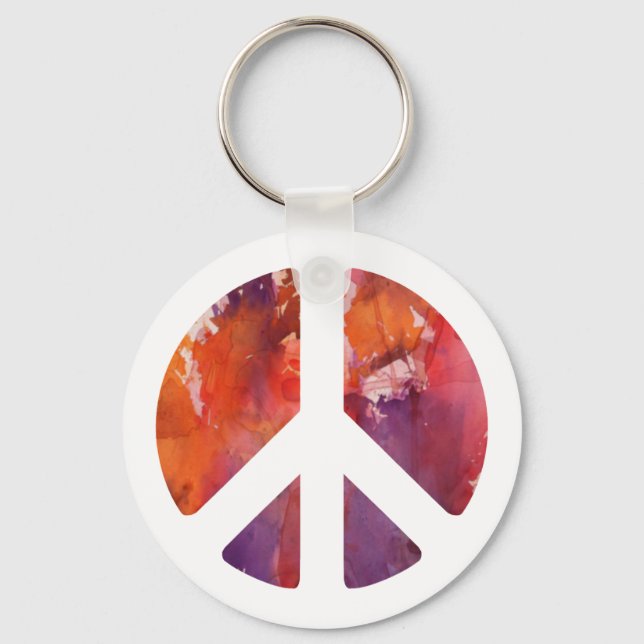 Peace Sign Key Ring (Front)