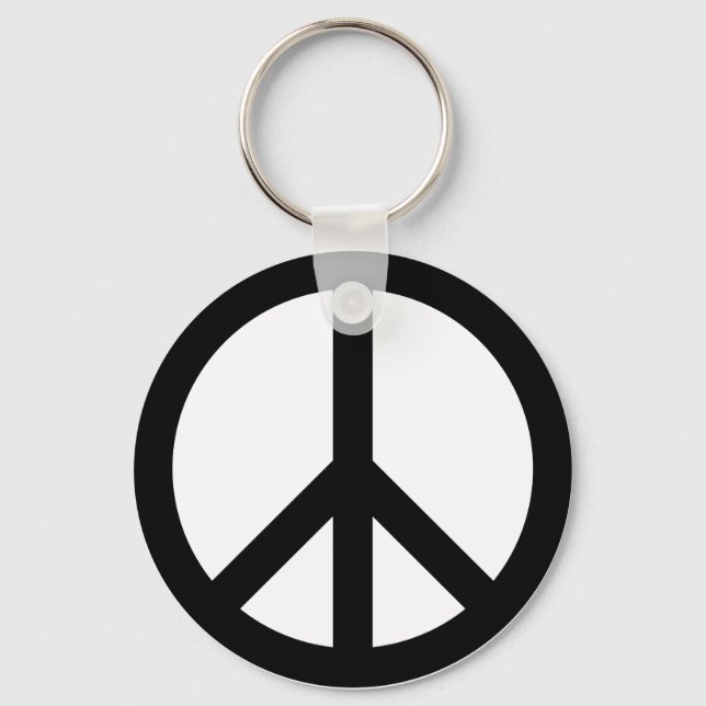 Peace Sign Keychain Keyring (Front)