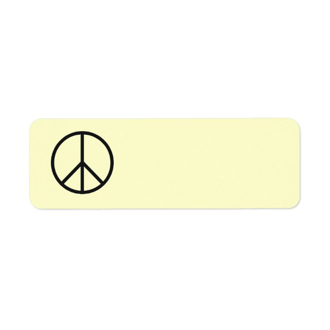 Peace Sign Label- Customise Background Colour (Front)
