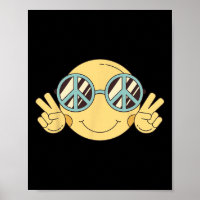 Peace Sign Love 60s 70s Groovy Hippie Costume Hall
