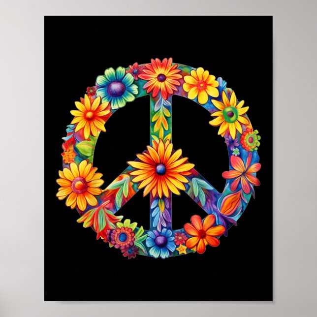 PEACE SIGN LOVE 60s 70s Groovy Hippie Costume Hall (Front)