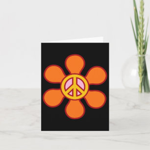 Peace Sign Love 60s 70s Groovy Hippie Costume Hall Card