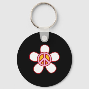 PEACE SIGN LOVE 60s 70s Groovy Hippie Costume Hall Key Ring