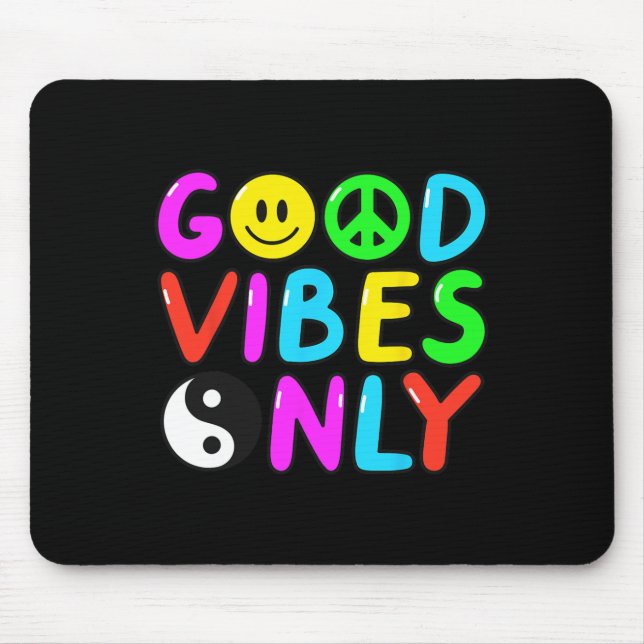 PEACE SIGN LOVE 60s 70s Groovy Hippie Costume Hall Mouse Mat (Front)