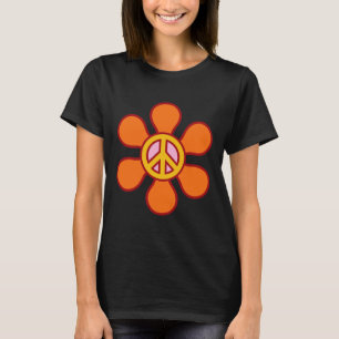 Peace Sign Love 60s 70s Groovy Hippie Costume Hall T-Shirt
