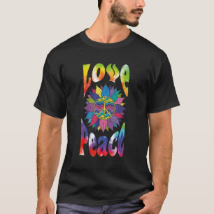 Peace Sign Love 60s 70s Hippie Groovy Hippie Retr T-Shirt