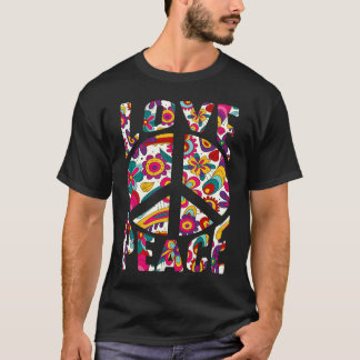 PEACE SIGN LOVE 60s 70s Tie Die Hippie Costume T-Shirt