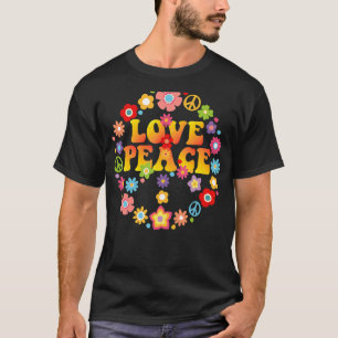 Peace Sign Love 60s 70s Tie Die Hippie Costume T-Shirt