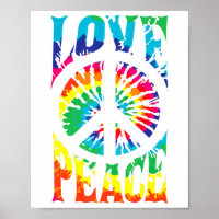Peace Sign Love 60S 70S Tie Dye Hippie Costume 