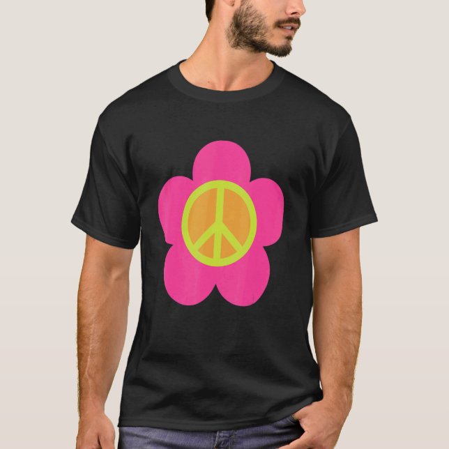 PEACE SIGN LOVE  60s 70s Tie Dye Hippie Costume 2 T-Shirt (Front)