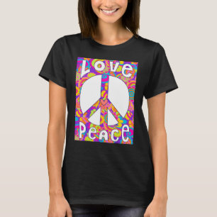 Peace Sign Love 60s 70s Tie Dye Hippie Costume 2 T-Shirt