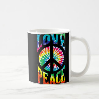 Peace Sign Love 60S 70S Tie Dye Hippie Costume  Coffee Mug