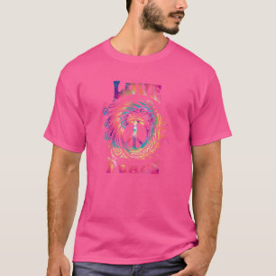 Peace Sign Love 60s 70s Tie Dye Hippie Costume Hal T-Shirt